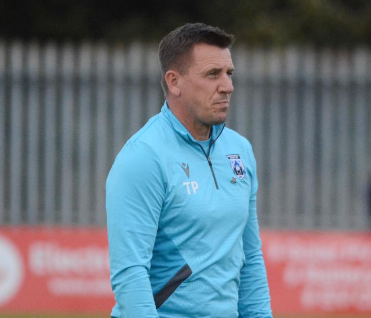 Tony Pennock the Haverfordwest County manager will be bitterly disappointed with this defeat against Penybont at home