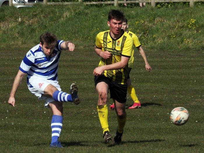 Lloyd Hughes scored for Kilgetty against the Saints