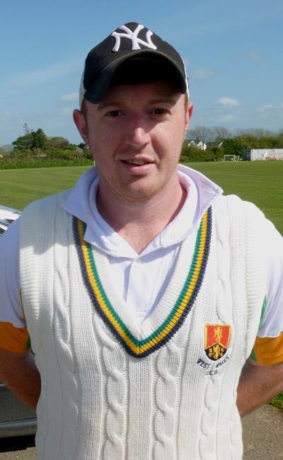 Phil Hay - top scored for Pembroke and donned the gloves to take five catches