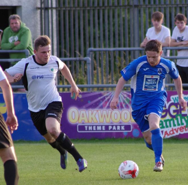 Steffan Williams scored Haverfordwest County’s third goal with a fine strike