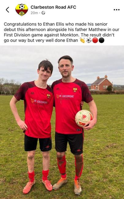 Ethan Ellis and dad Matthew at Clarbie Road