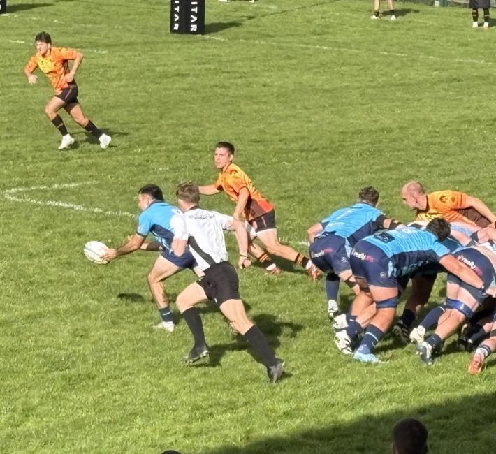 Lewys Gibby gets his backs in motion