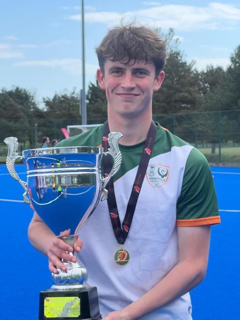 Ned Wigmore-Rees holding the  Wales U18 Internation Championship for 2nd season as captain