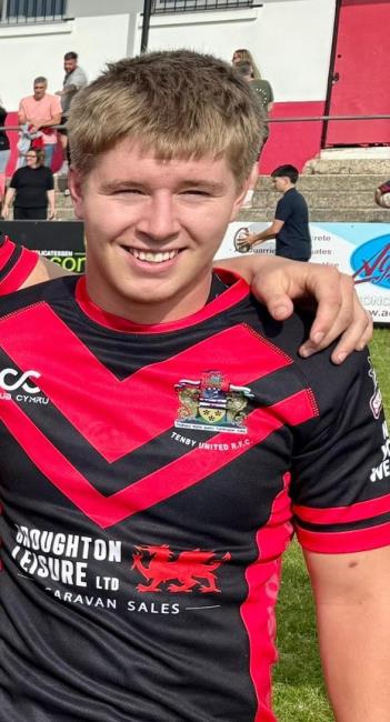 Keanu Williams - two tries for Tenby Athletic