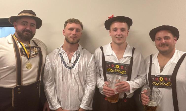 Saints try scorers -  Ryan McVeigh, Owen Swaine, Ben Joyce and Daf Williams