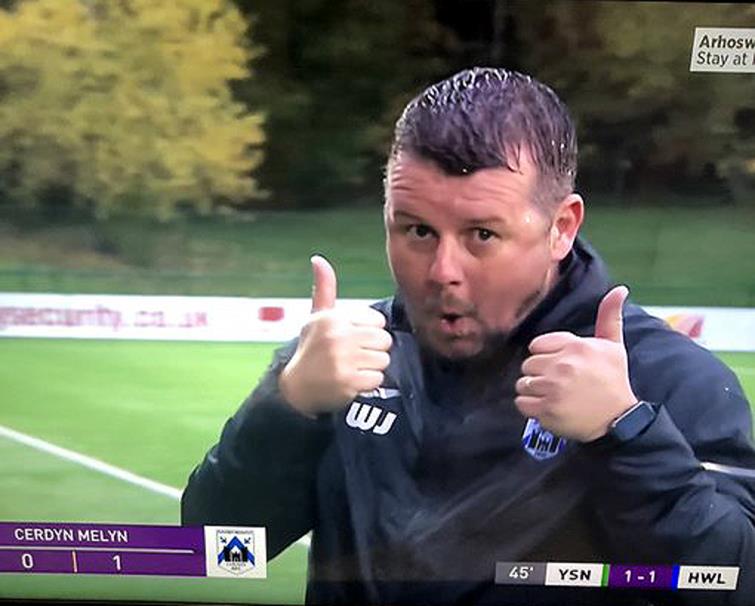 Wayne Jones was a happy manager at half time