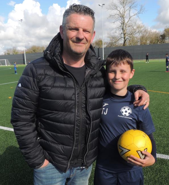 Toby with dad Jonathan JJ Jones