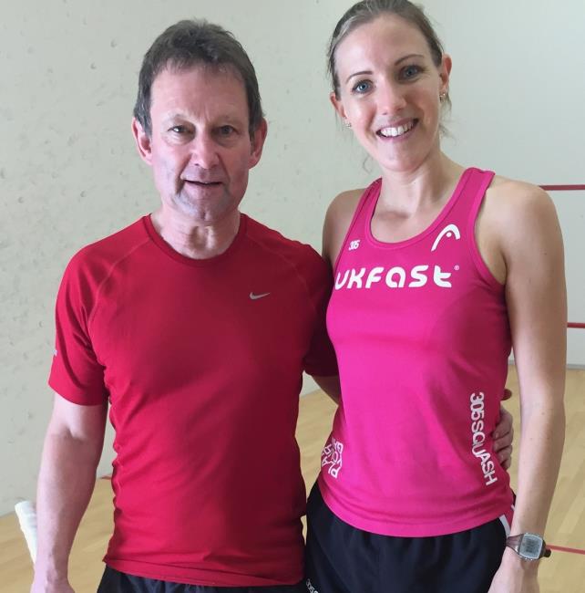 Chris with then world No 1 Laura Massarro