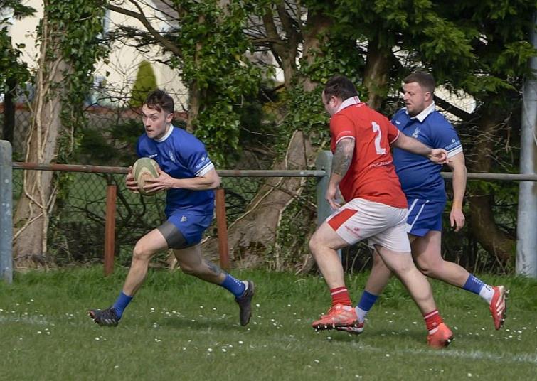 Skipper Jack Evans opens the scoring for Haverfordwest. Picture William John