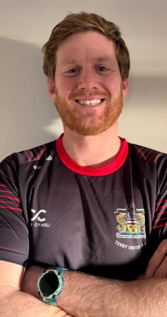 Dan Colley - another try hat-trick for Tenby United