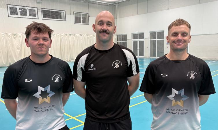 Neyland wicket-takers - Corey Riley, Patrick Bellerby and Dai Davies