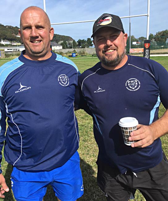 Fishguard coaches Nathan and Steve Jenkins - looking for victory at Tenby
