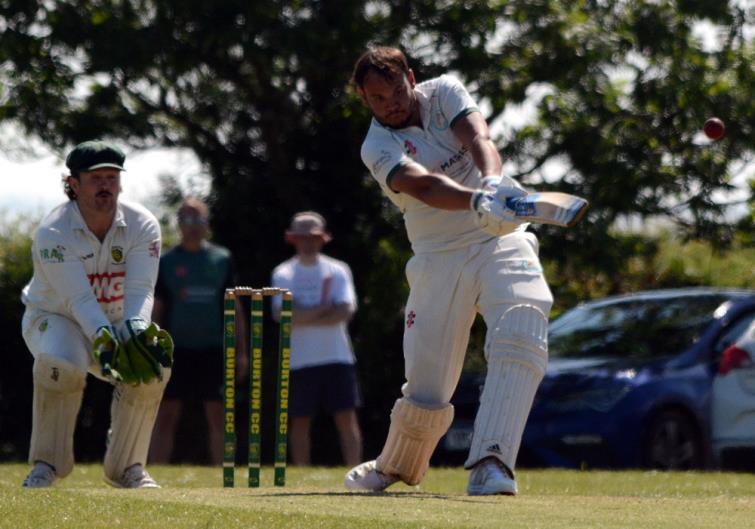 Brennan Devonald (St Ishmaels) cracked 136 for his team against Burton Seconds which included nine sixes 