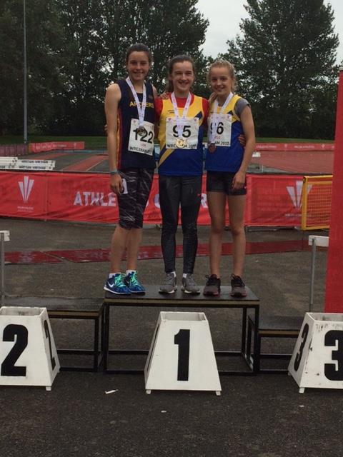 On the podium