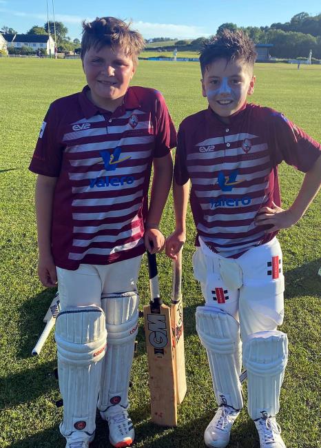 Griff Jenkins and Milo Jones, who batted so well for Cresselly U13s Griff Jenkins and Milo Jones, who batted so well for Cresselly U13s