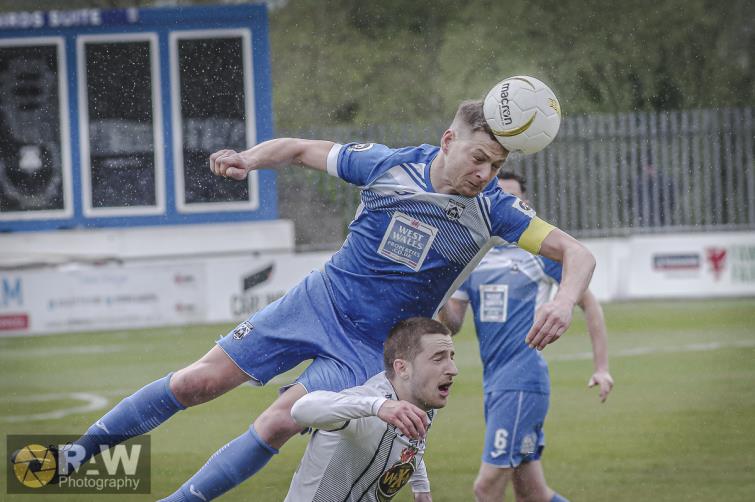 Only one winner - top defender Sean Pemberton strong in the air
