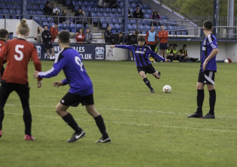 U16s Cup Final - Camron Thomas scores first goal from a free kick