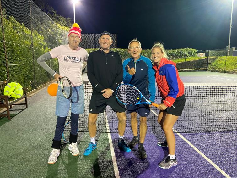 Floodlit tennis