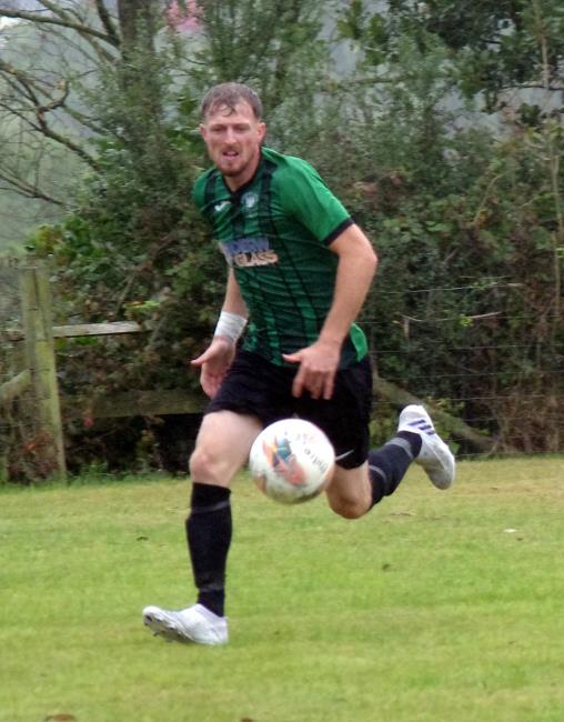 Rhys Dalling - bagged a hat-trick for Goodwick and missed from the spot