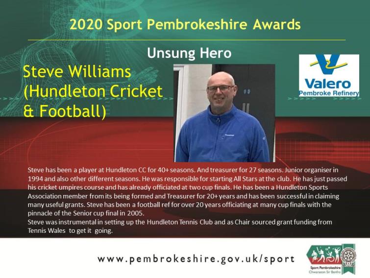 Unsung Hero - Steve Williams