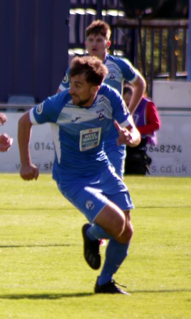 Marcus Griffiths - former Haverfordwest County player scored twice for Carew