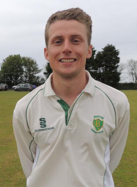 Jack Davies after his tremendous seven-wicket haul