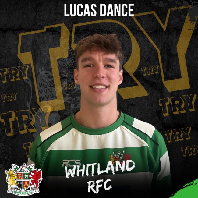 Lucas Dance - three tries for Whitland centre