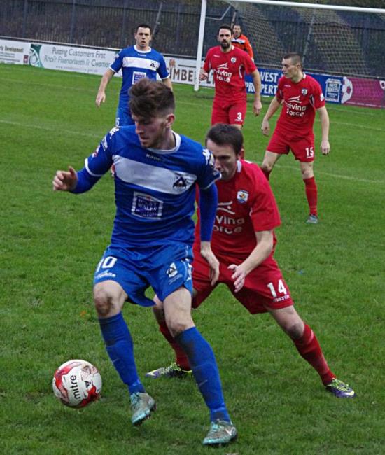 Declan Carroll bagged a hat-trick for Swifts - here he is in action back in the day for Haverfordwest County