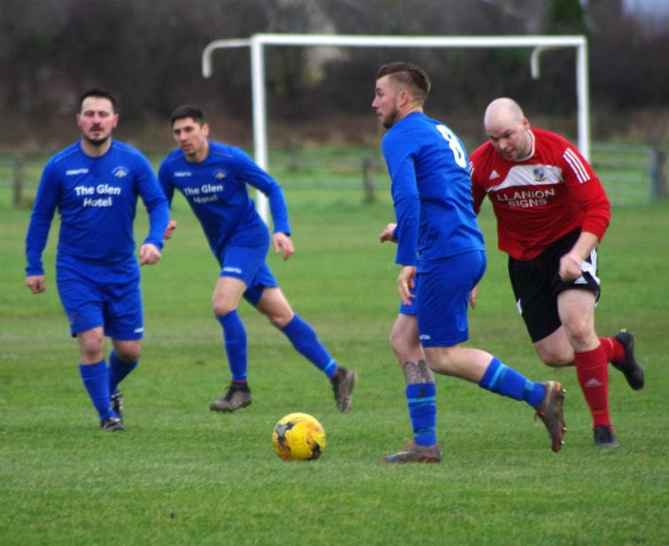 Luke Hayward in action for Merlins Bridge