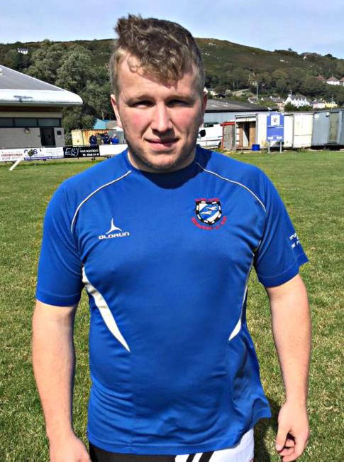 Liam Wilkes - hard work for Fishguard rewarded with a try