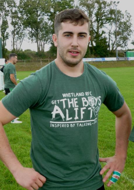 Gino Setaro - try for Whitland centre as they go down against Yr Hendy