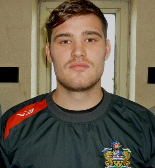 Luke Dedman - good try for Tenby United