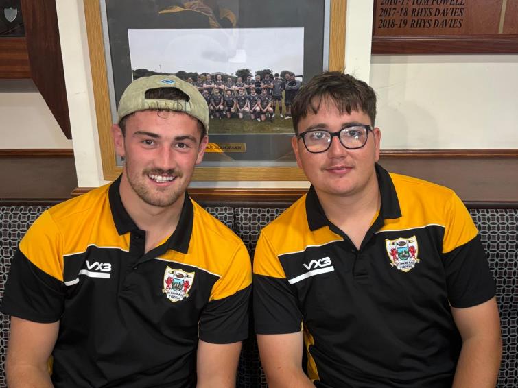 Nathan Foster and Iwan Davies - try scorers for The Saints