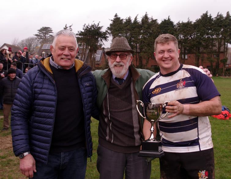 Lenny Scourfield, Dennis Lloyd and County skipper Jack Mason