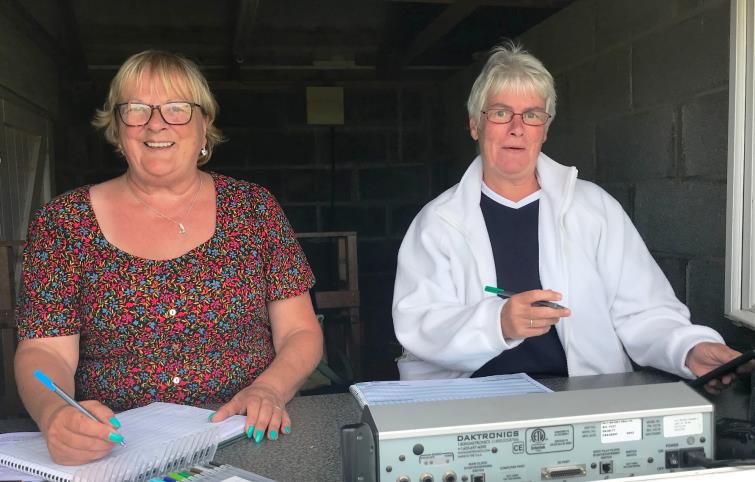 Scorers - Janice Brick and Jayne Cole