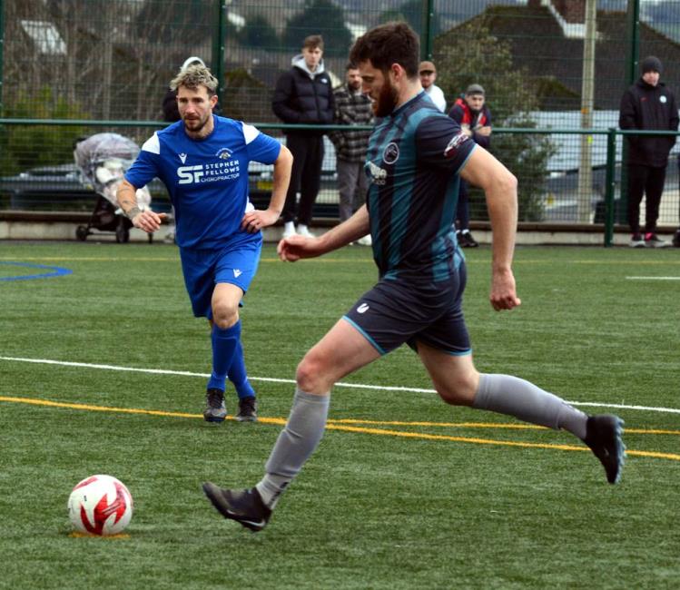 Aaron Hallam scores an early penalty for Tish. Pictures by Gordon Thomas