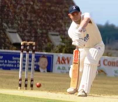 Jake Merry plays a straight bat