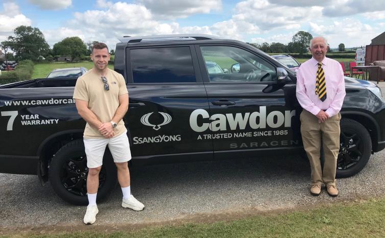 Llangwm sponsored by Cawdor, with Welsh rugby star Gareth Davies there from the company