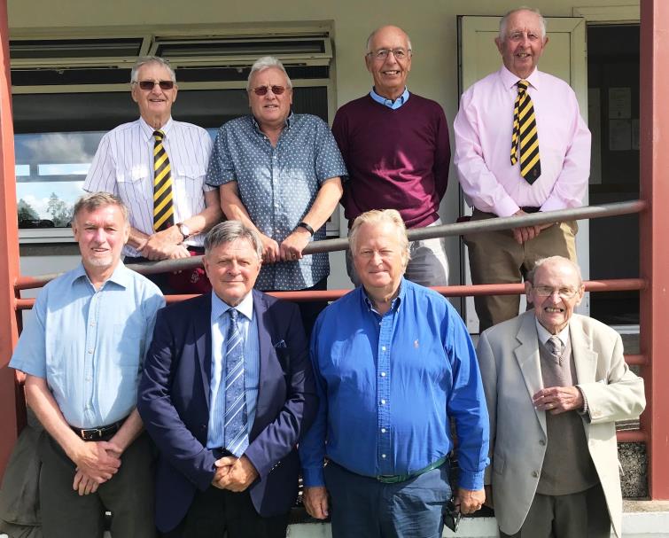 Eight of the surviving Llangwm team which beat Haverfordwest in the final exactly 50 years ago