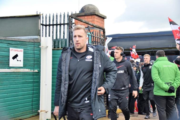 Dom at Saracens ground
