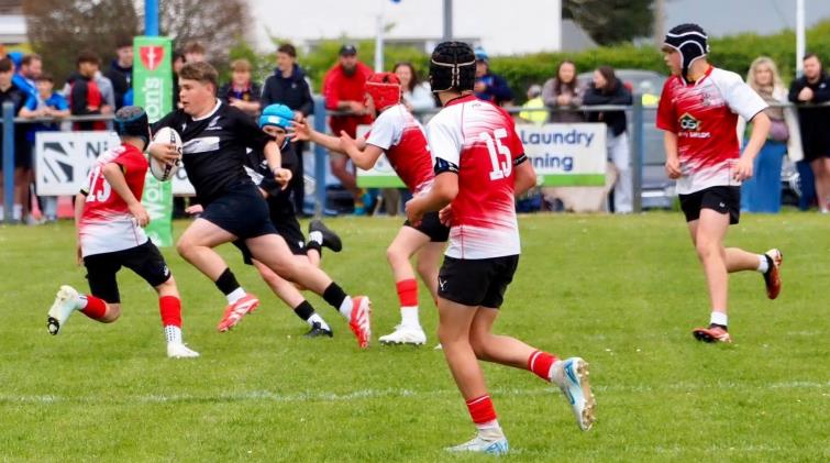 Iestyn in the rugby finals
