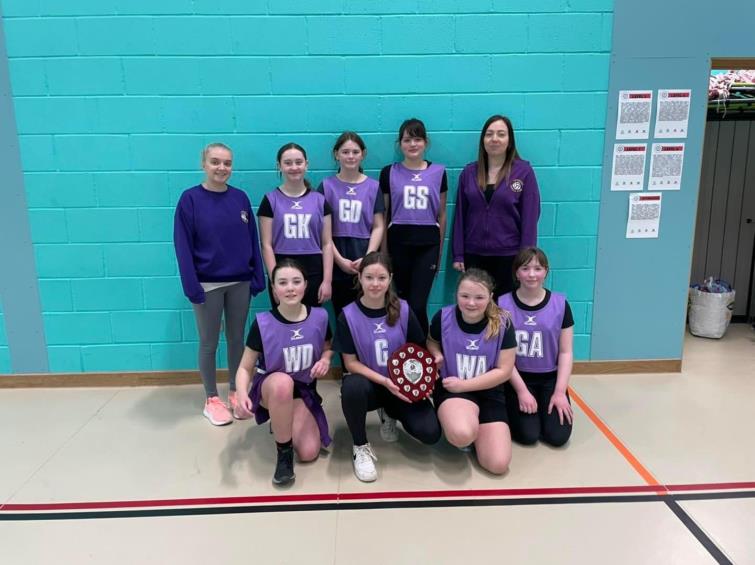 Emily with Pembrokeshire Under 12 champions Fishguard