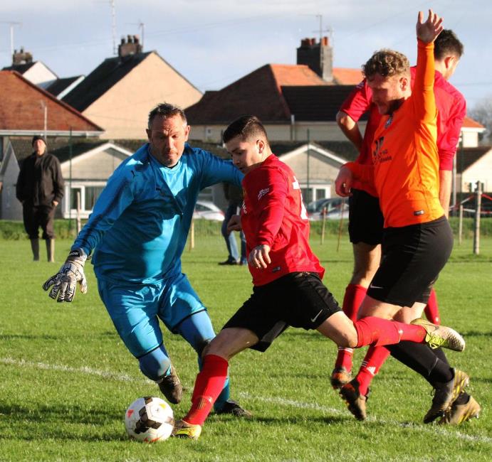 Scott Ferney scores the opener for Carew