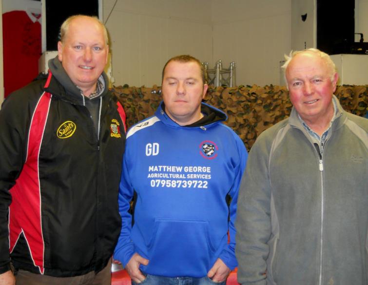 Fintan Godkin, Gerwyn Davies and Andy Dixon (St Davids Treasurer)