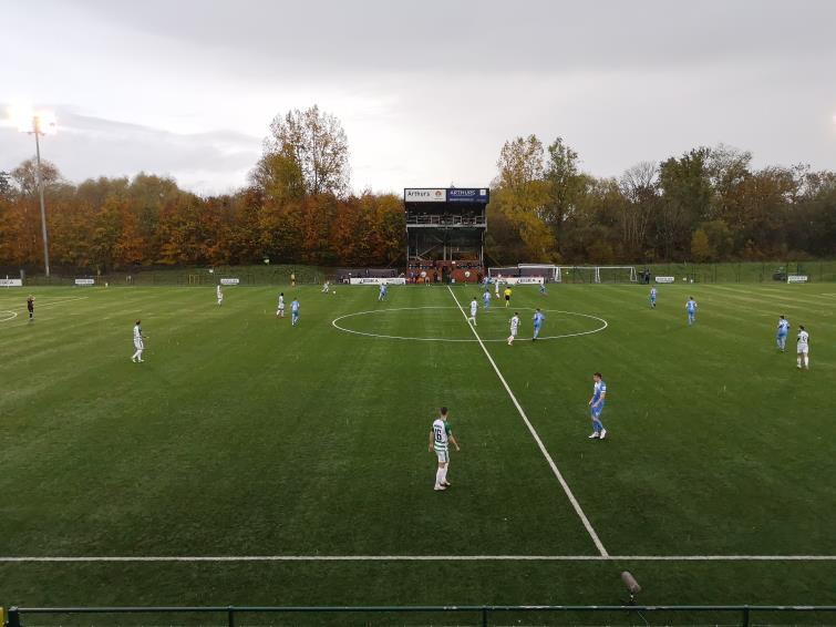 Haverfordwest County in action against TNS at Park Hall. Picture by Jordan Griffiths