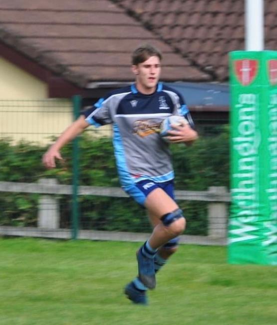 Iestyn Comey - in good form for Narberth Youth