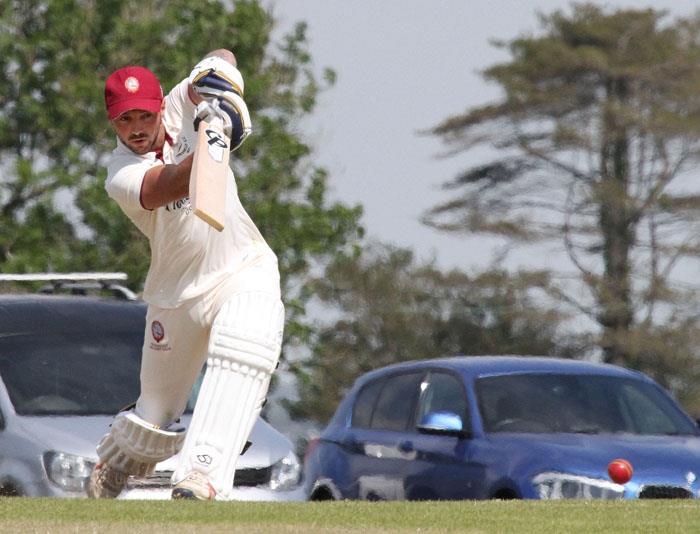 Iwan Izzard - en route to top score for Cresselly - pic by Susan McKehon
