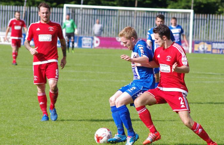 John Roberts lookes a way through the Llandudno rearguard