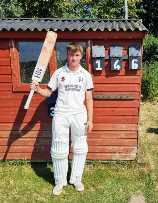 Liam Miller - classy century by the Hook 2nds batsman