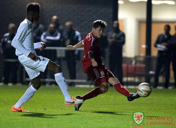 Liam looks sharp as he scores for Wales under 16s